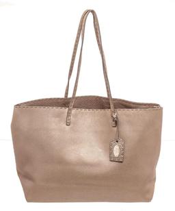 Fendi Beige Leather Selleria Tote Bag