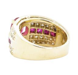 2.50 ctw Ruby and Diamond Ring - 14KT Yellow Gold