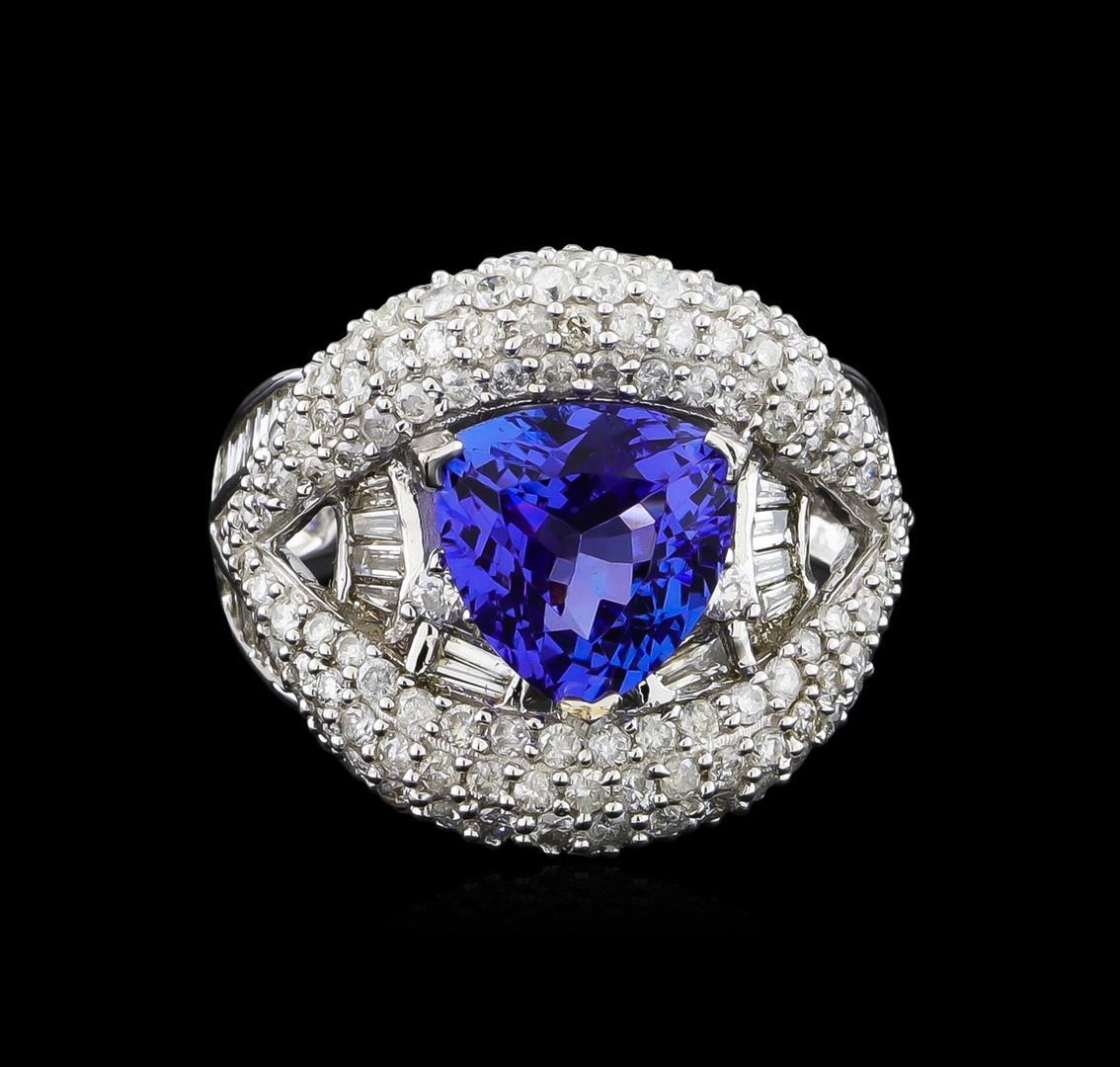 14KT White Gold 2.94 ctw Tanzanite and Diamond Ring