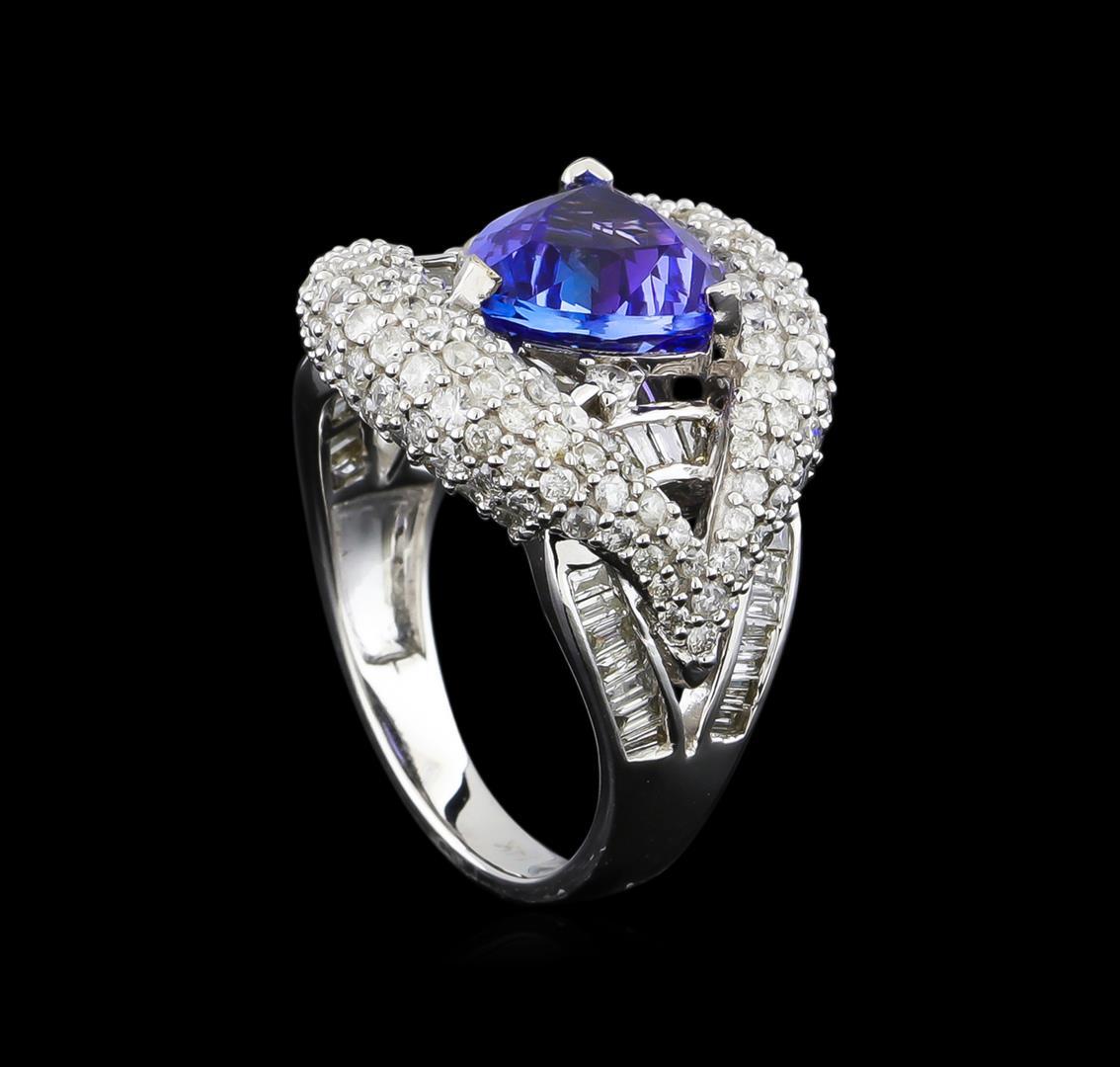 14KT White Gold 2.94 ctw Tanzanite and Diamond Ring