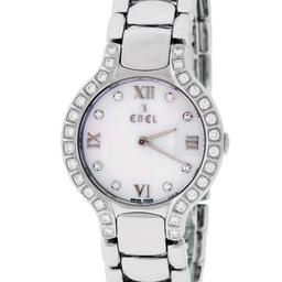 Ebel Beluga Ladies Stainless Steel MOP Diamond Watch 27mm Wristwatch