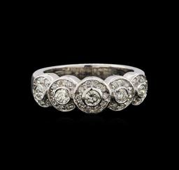 14KT White Gold 0.67 ctw Diamond Ring