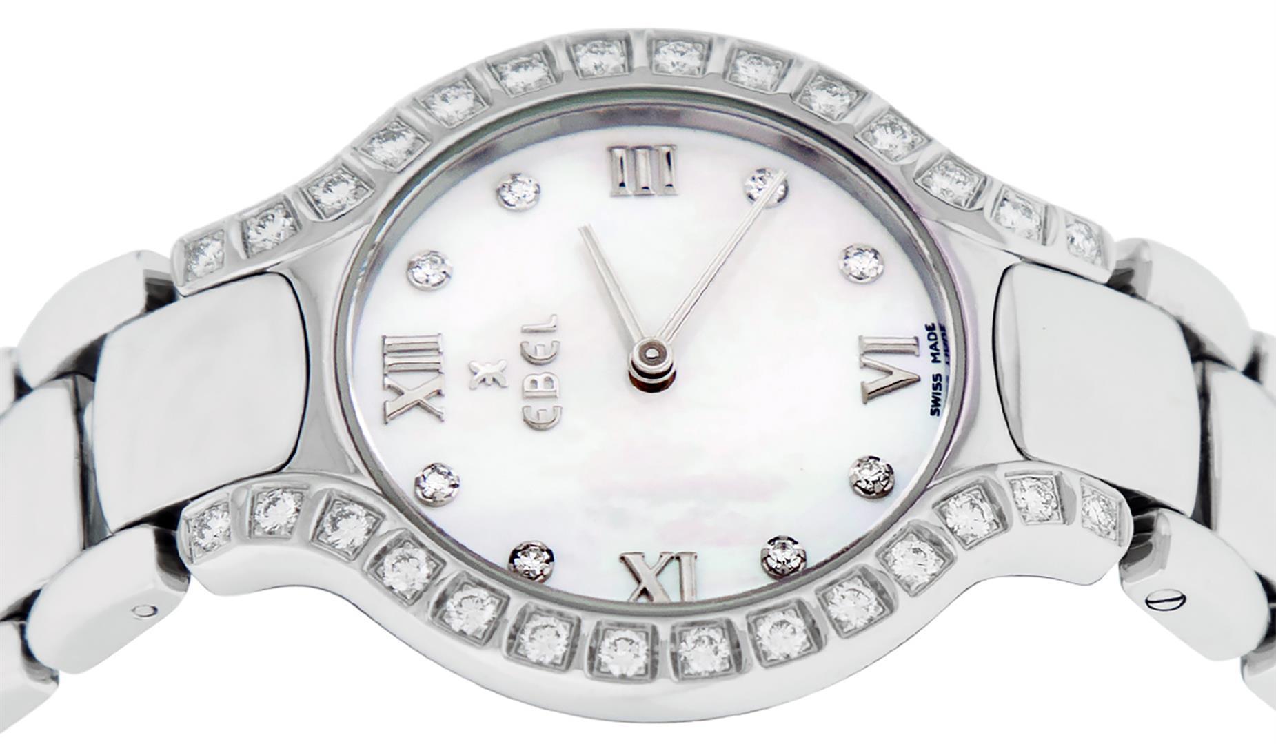 Ebel Beluga Ladies Stainless Steel MOP Diamond Watch 27mm Wristwatch