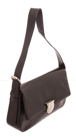 Ferragamo Black Leather Shoulder Bag