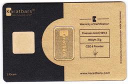 5 Gram .999 Fine Gold Karatbars Card