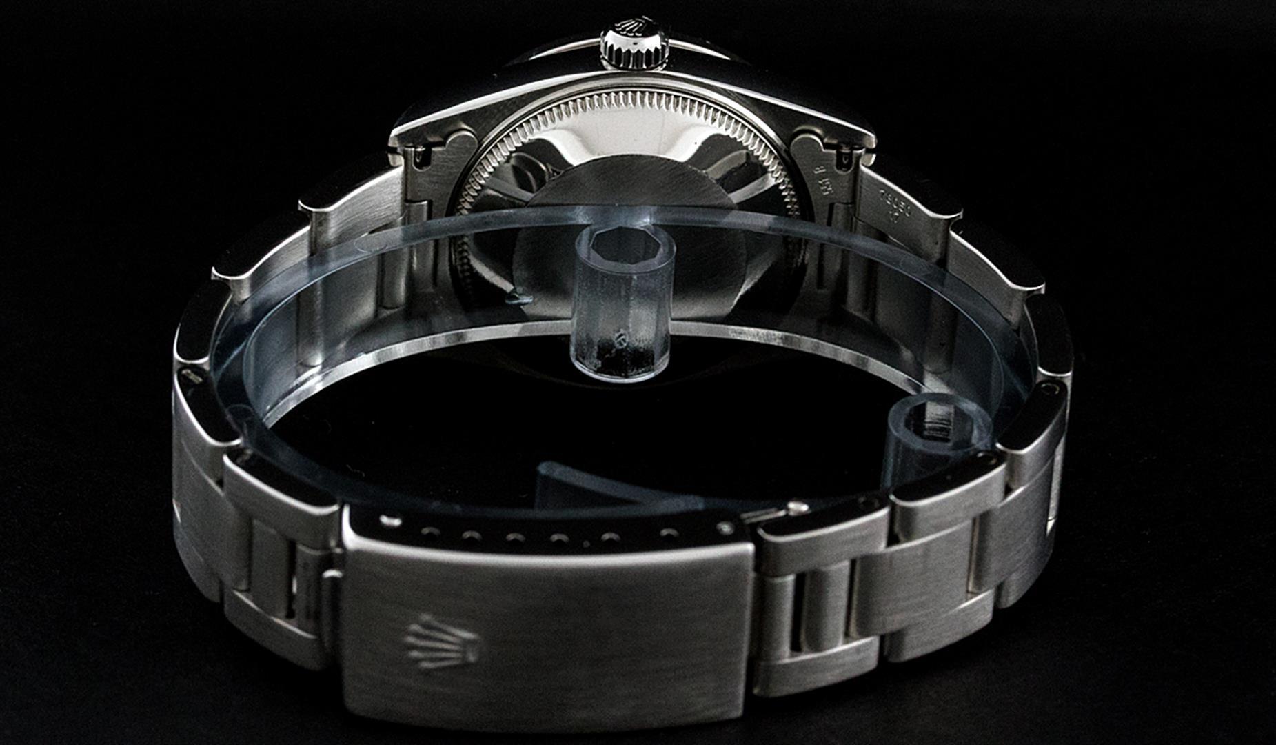 Rolex Womens Midsize 31mm Blue String Diamond & Sapphire Datejust Wristwatch