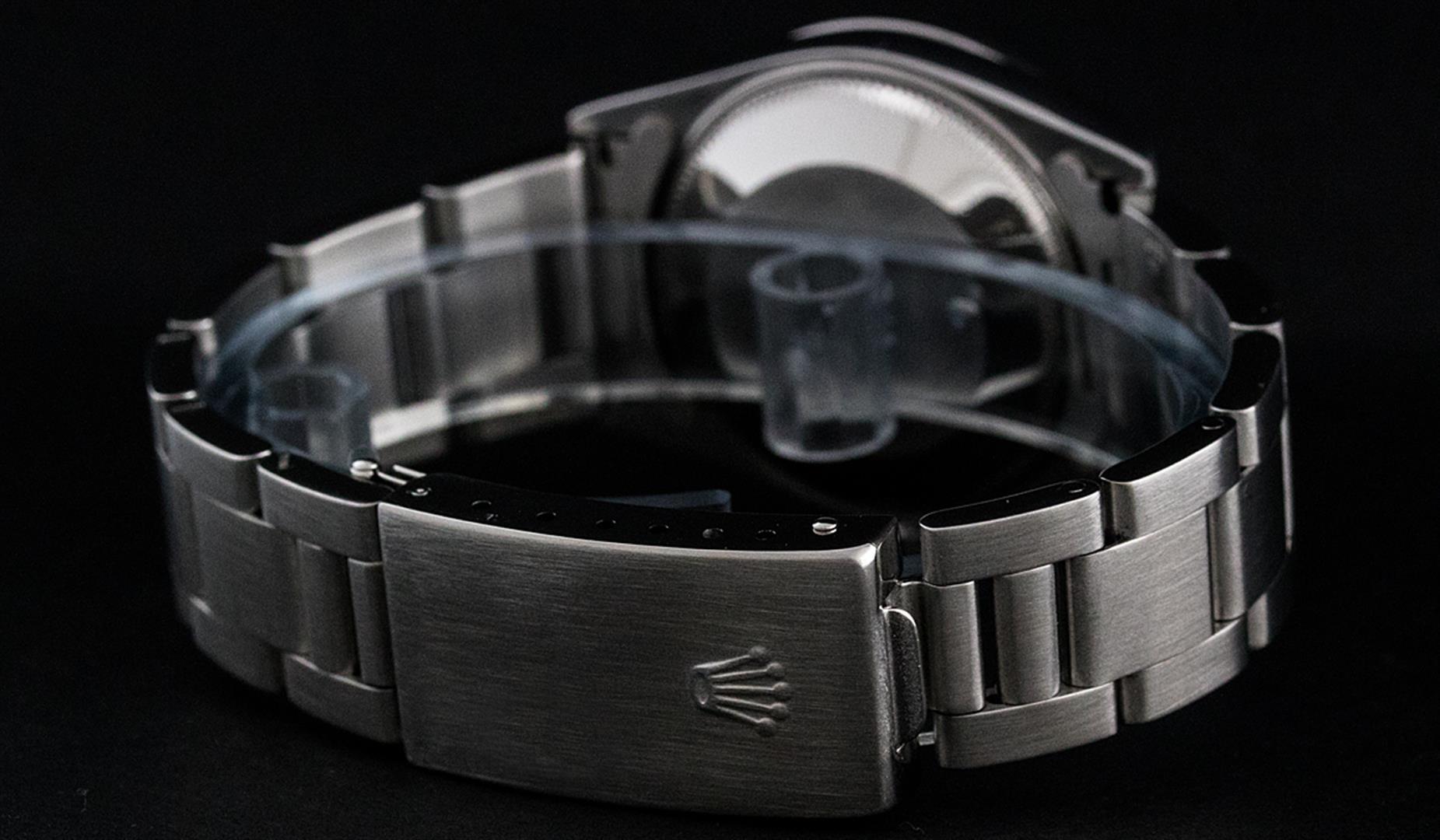 Rolex Womens Midsize 31mm Blue String Diamond & Sapphire Datejust Wristwatch