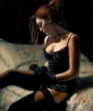 Paola on Bed II by Fabian Perez
