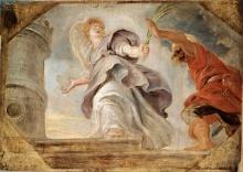 Sir Peter Paul Rubens - Saint Barbara Fleeing from her Father