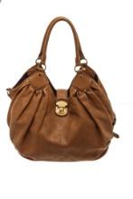 Louis Vuitton Brown Monogram Mahina Leather Surya L Shoulder Bag