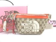 Gucci x North Face Beige/Ebony GG Canvas Leather Belt Bag