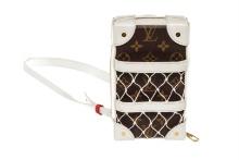 Louis Vuitton X NBA Brown White Monogram Canvas Leather Soft Trunk Phone Box