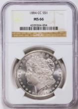 1884-CC $1 Morgan Silver Dollar Coin NGC MS66