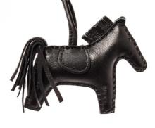 Hermes So Black Leather GriGri Rodeo Horse Bag Charm