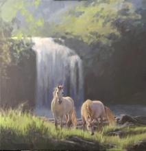 Under the Waterfall ORIGINAL by Richard ZuMing Ho