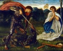Edward Burne-Jones - St George Kills the Dragon VI