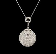 14KT White Gold 2.75 ctw Diamond Pendant With Chain