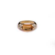18k Yellow Gold Citrine & Diamond Ring