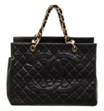 Chanel Black Caviar Quilted Leather Vintage GST