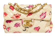 Chanel Cream Flap Lip Shoulder Bag
