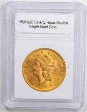 1899 $20 Liberty Head Double Eagle Gold Coin