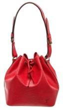 Louis Vuitton Red Epi Leather Petit Noe Bucket Bag