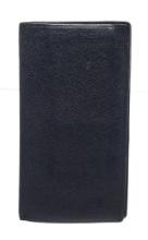 Louis Vuitton Black Taiga Leather Long Bifold Wallet