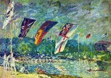 Alfred Sisley - Regatta in Molesly Alfred Sisley