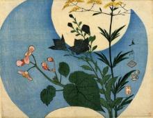 Hiroshige Autumn Flowers with Full Moon