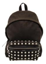 Saint Laurent YSL Black Studded Backpack