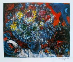 Bouquet de Fleur Et Amants by Chagall, Marc