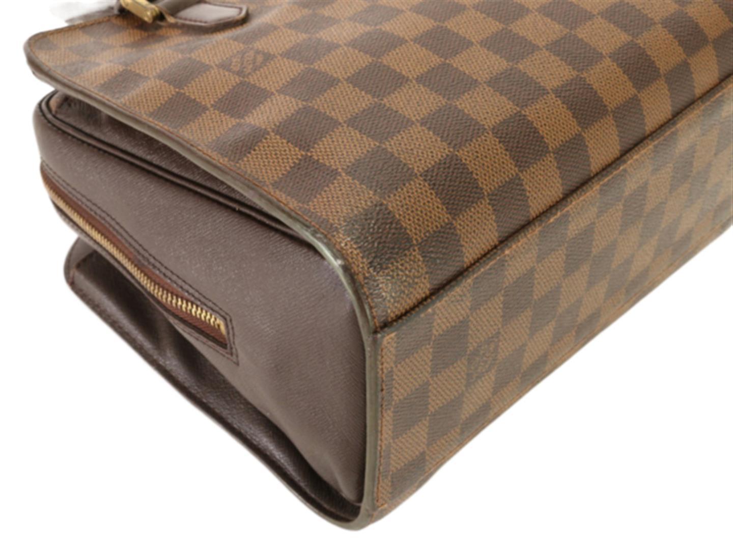 Louis Vuitton Damier Ebene Canvas Leather Triana Handbag