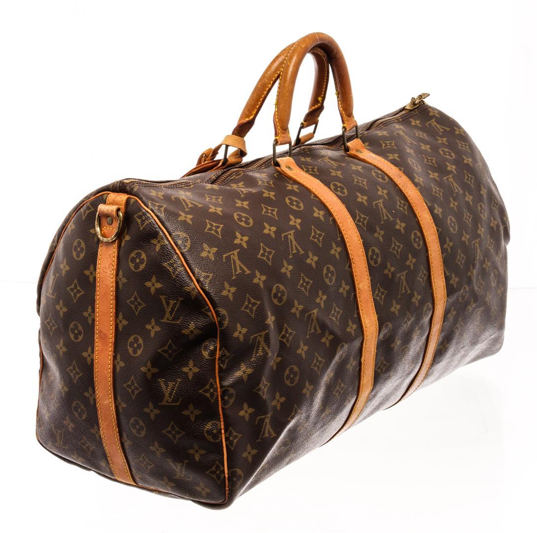 Louis Vuitton Brown Monogram Canvas Keepall Bandouliere 50 Travel Bag