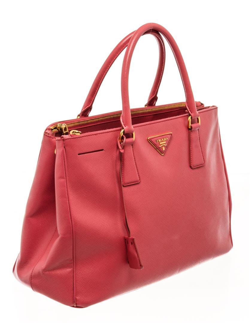 Prada Pink Saffiano Leather Galleria Shoulder Bag