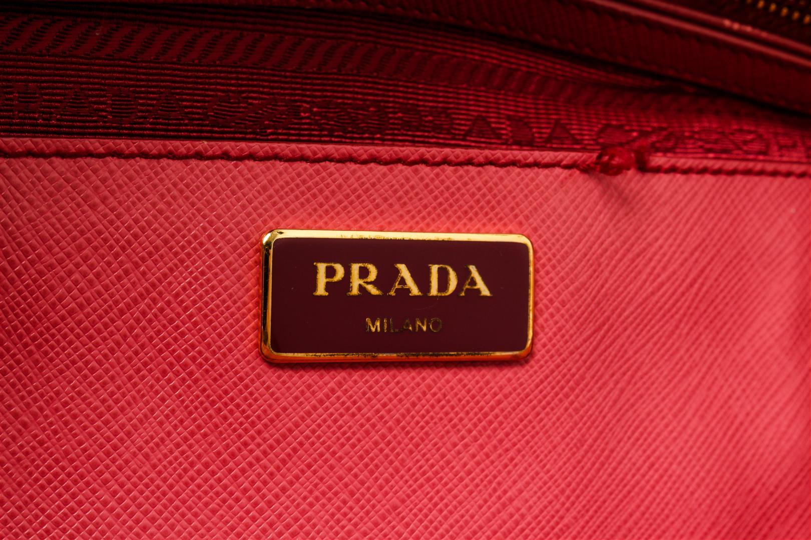 Prada Pink Saffiano Leather Galleria Shoulder Bag