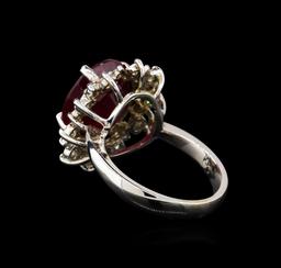 14KT White Gold 8.81 ctw Ruby and Diamond Ring