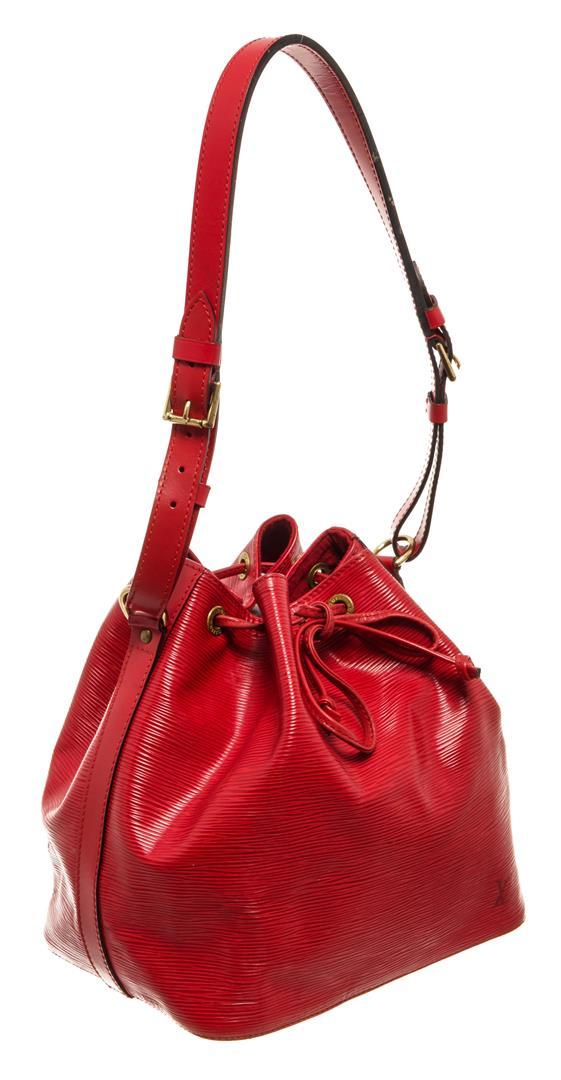 Louis Vuitton Red Epi Leather Noe PM Bag