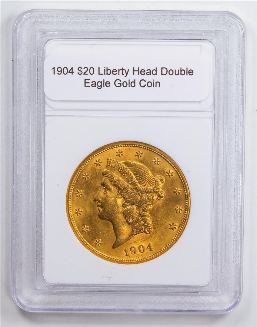 1904 $20 Liberty Head Double Eagle Gold Coin