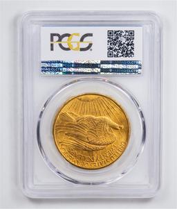 1908 $20 No Motto Double Eagle Gold Coin PCGS MS63