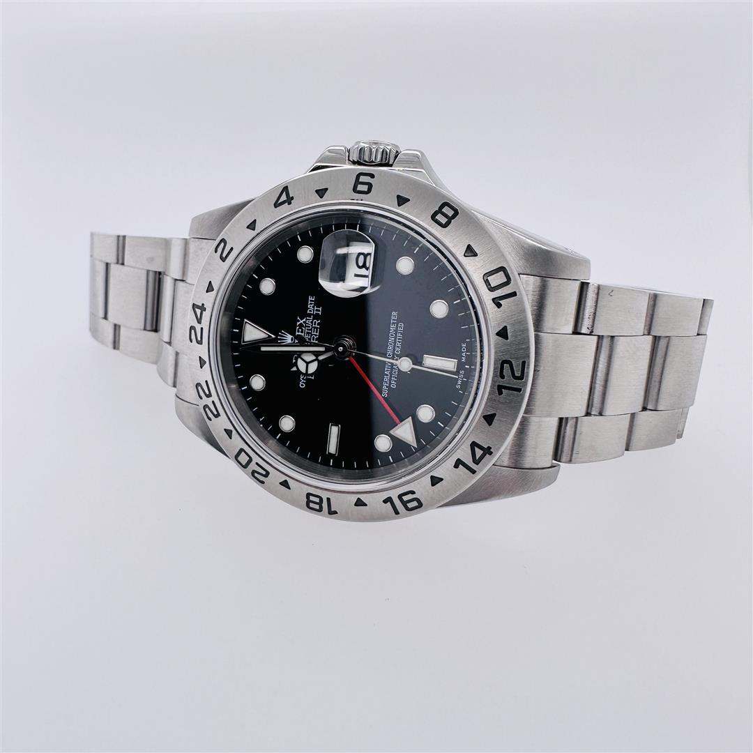 Rolex 2003 Explorer II Stainless Steel 40mm Wristwatch with Black Dial