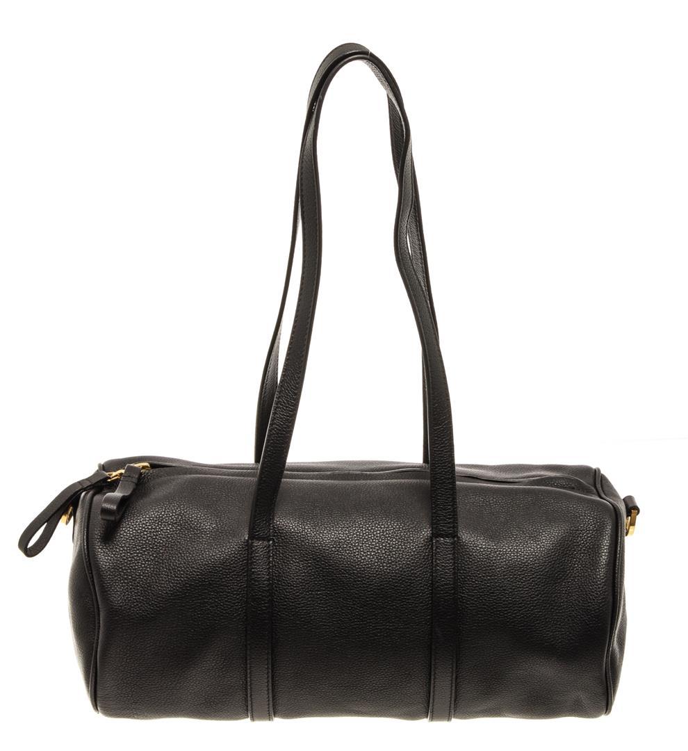 Mansur Gavriel Black Leather Duffle Mini Bag