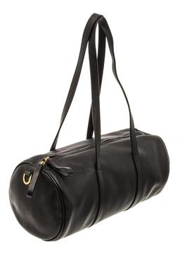 Mansur Gavriel Black Leather Duffle Mini Bag