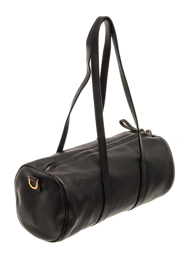 Mansur Gavriel Black Leather Duffle Mini Bag