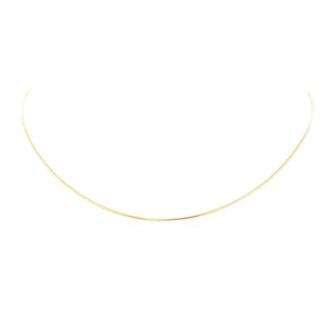 18 Inch Rounded Snake Chain - 14KT Yellow Gold