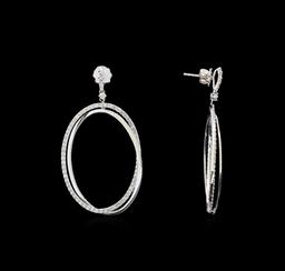 14KT White Gold 1.16 ctw Diamond Earrings