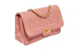 Chanel Pink Quilted lambskin Diana Flap Bag