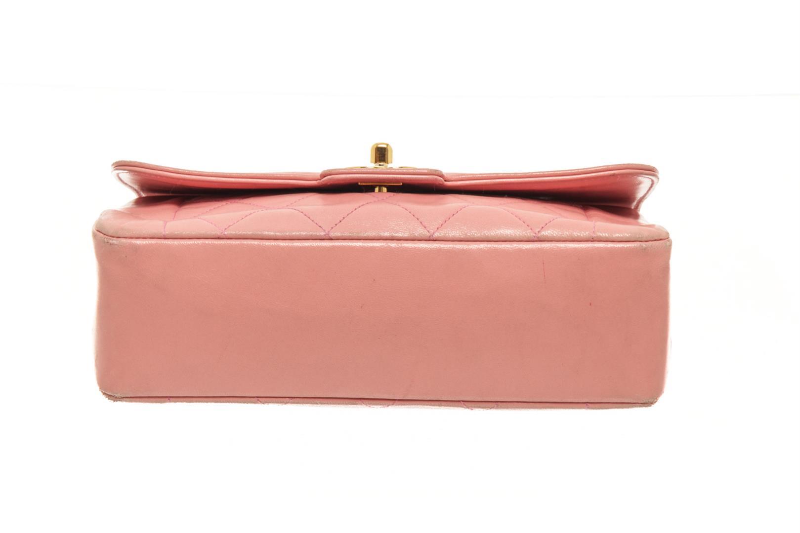 Chanel Pink Quilted lambskin Diana Flap Bag