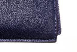 Louis Vuitton Blue Leather Pochette Jules PM