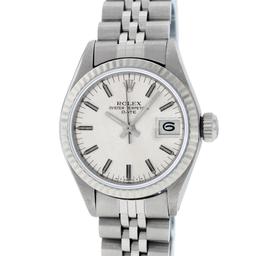 Rolex Ladies Stainless Steel Silver Index 26MM Oyster Perpetual Wristwatch