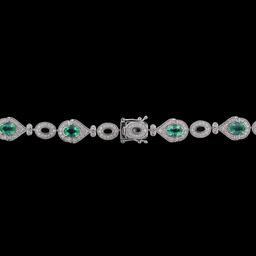 8.01 ctw Emerald and 4.05 ctw Diamond Platinum Necklace